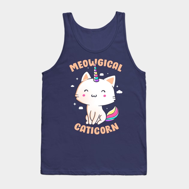 Meowgical Caticorn Cute Gift Tank Top by eduely